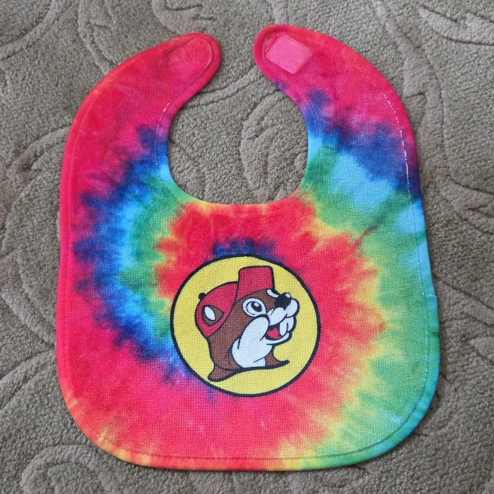 3/$12 NEW Buc-ees Tie Dye Bib